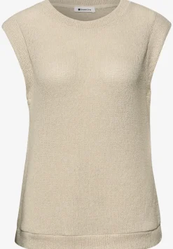 Top met overhangende schouders in een gebreide look