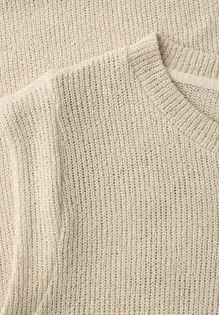 Top met overhangende schouders in een gebreide look