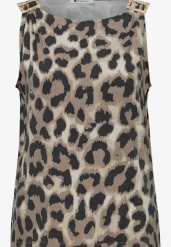 Top met ronde hals en schouderdetails