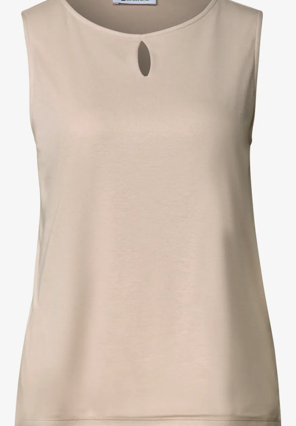 Top met ronde hals en uitgesneden detail