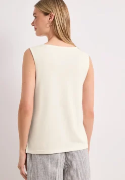 Top met ronde hals en uitgesneden detail