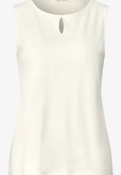 Top met ronde hals en uitgesneden detail