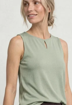 Top met ronde hals en uitgesneden detail