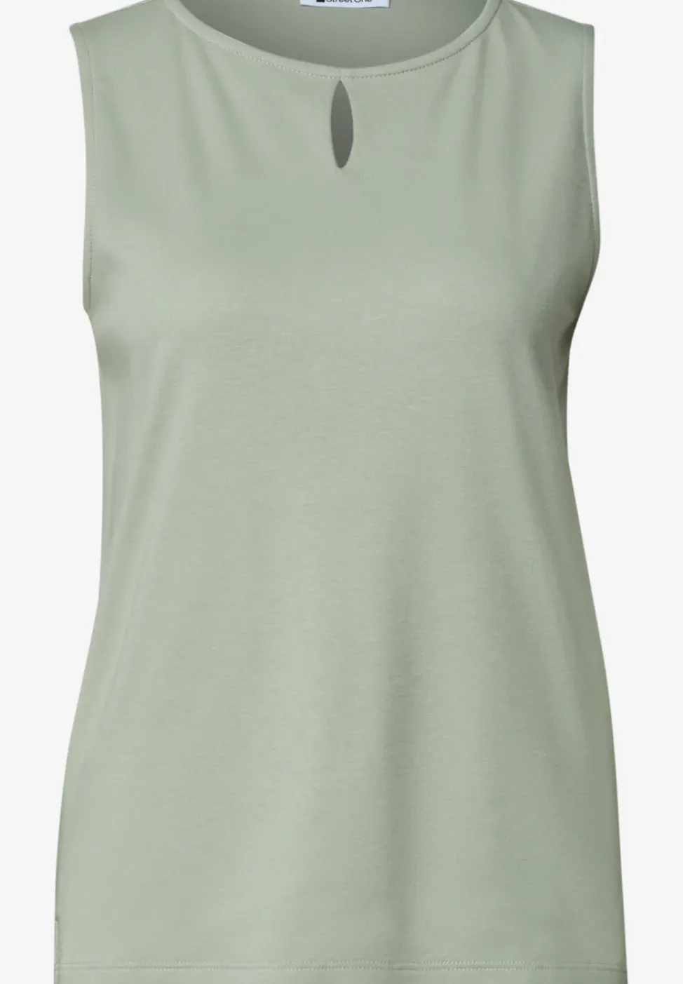 Top met ronde hals en uitgesneden detail