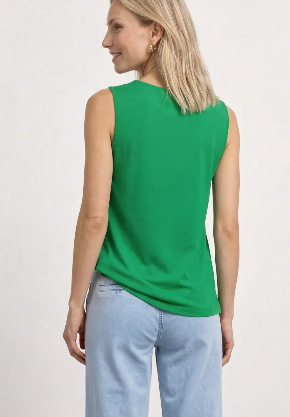 Top met ronde hals en uitgesneden detail