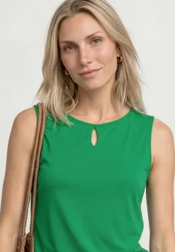 Top met ronde hals en uitgesneden detail