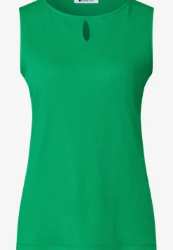 Top met ronde hals en uitgesneden detail