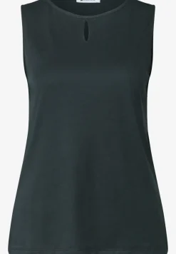 Top met ronde hals en uitgesneden detail