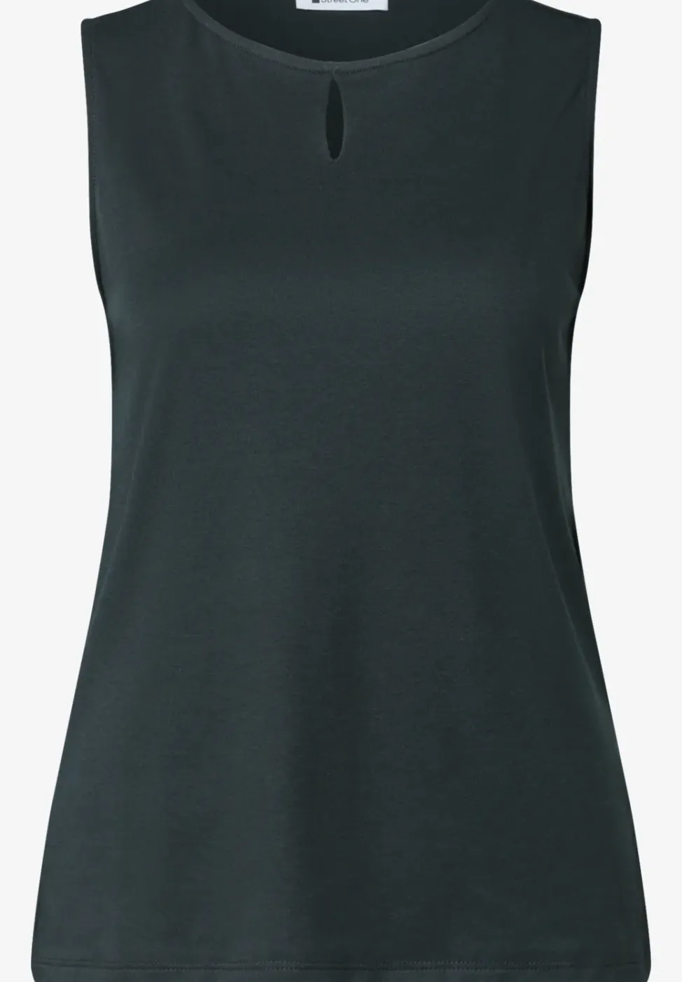 Top met ronde hals en uitgesneden detail
