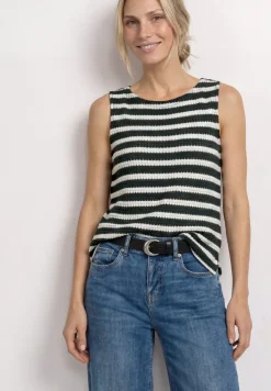 Top met strepen in een gebreide look