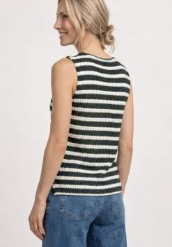 Top met strepen in een gebreide look