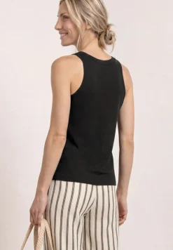 Top met V-hals en decoratief detail