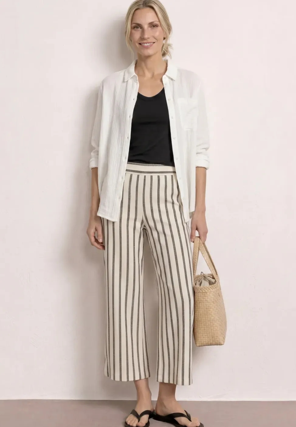 Top met V-hals en decoratief detail