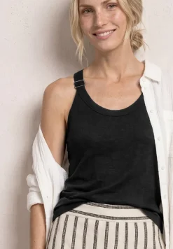 Top met V-hals en decoratief detail