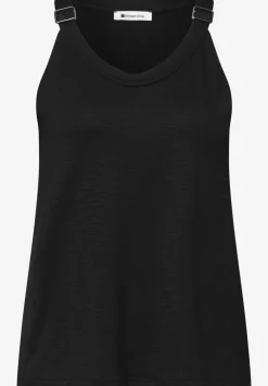 Top met V-hals en decoratief detail