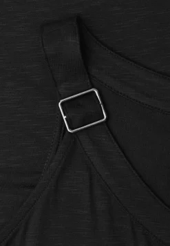 Top met V-hals en decoratief detail