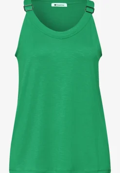 Top met V-hals en decoratief detail