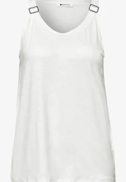 Top met V-hals en decoratief detail