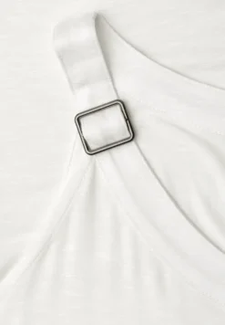 Top met V-hals en decoratief detail