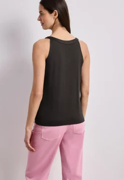 Top met V-hals en decoratief detail