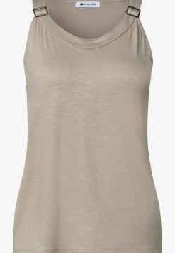 Top met V-hals en decoratief detail