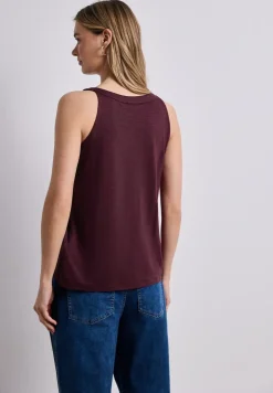 Top met V-hals en decoratief detail