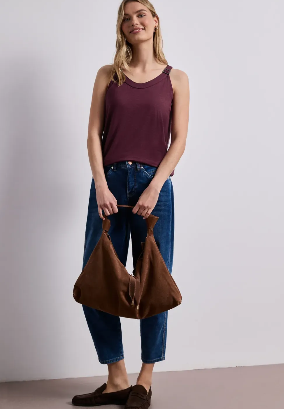 Top met V-hals en decoratief detail