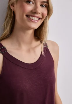 Top met V-hals en decoratief detail