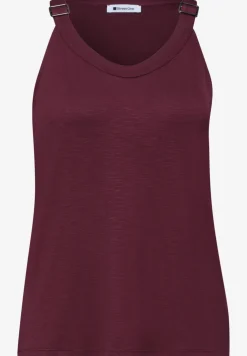 Top met V-hals en decoratief detail