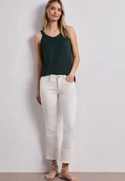 Top met V-hals en decoratief detail