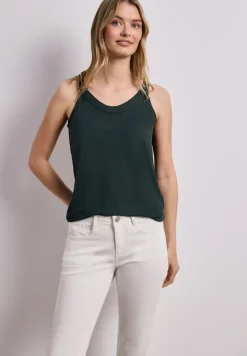 Top met V-hals en decoratief detail