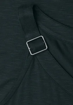 Top met V-hals en decoratief detail