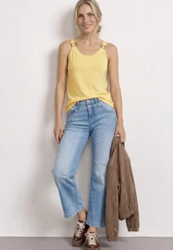Top met V-hals en decoratief detail