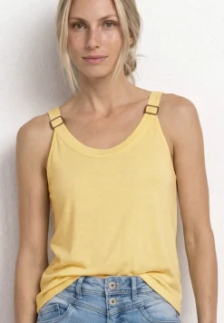 Top met V-hals en decoratief detail