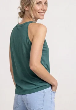 Top met V-hals en decoratief detail