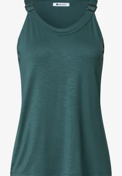 Top met V-hals en decoratief detail