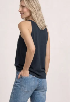Top met V-hals en decoratief detail