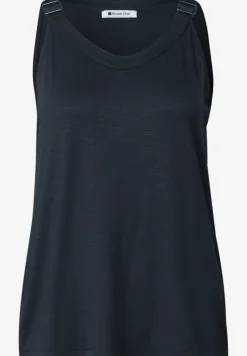 Top met V-hals en decoratief detail