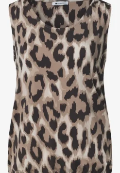 Top met V-hals en elastische zoom