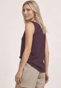 Top met V-hals en glitterdetails