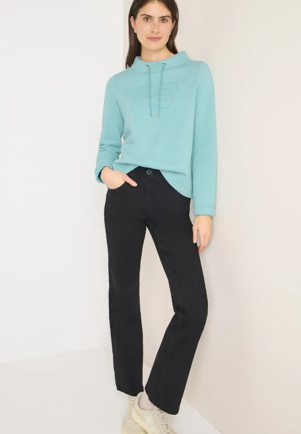 Trechtervormig sweatshirt