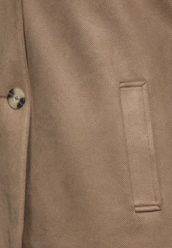 Trenchcoat in velours-look