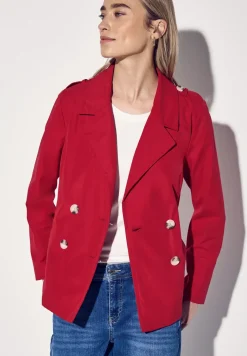 Trenchcoat met twee rijen knopen