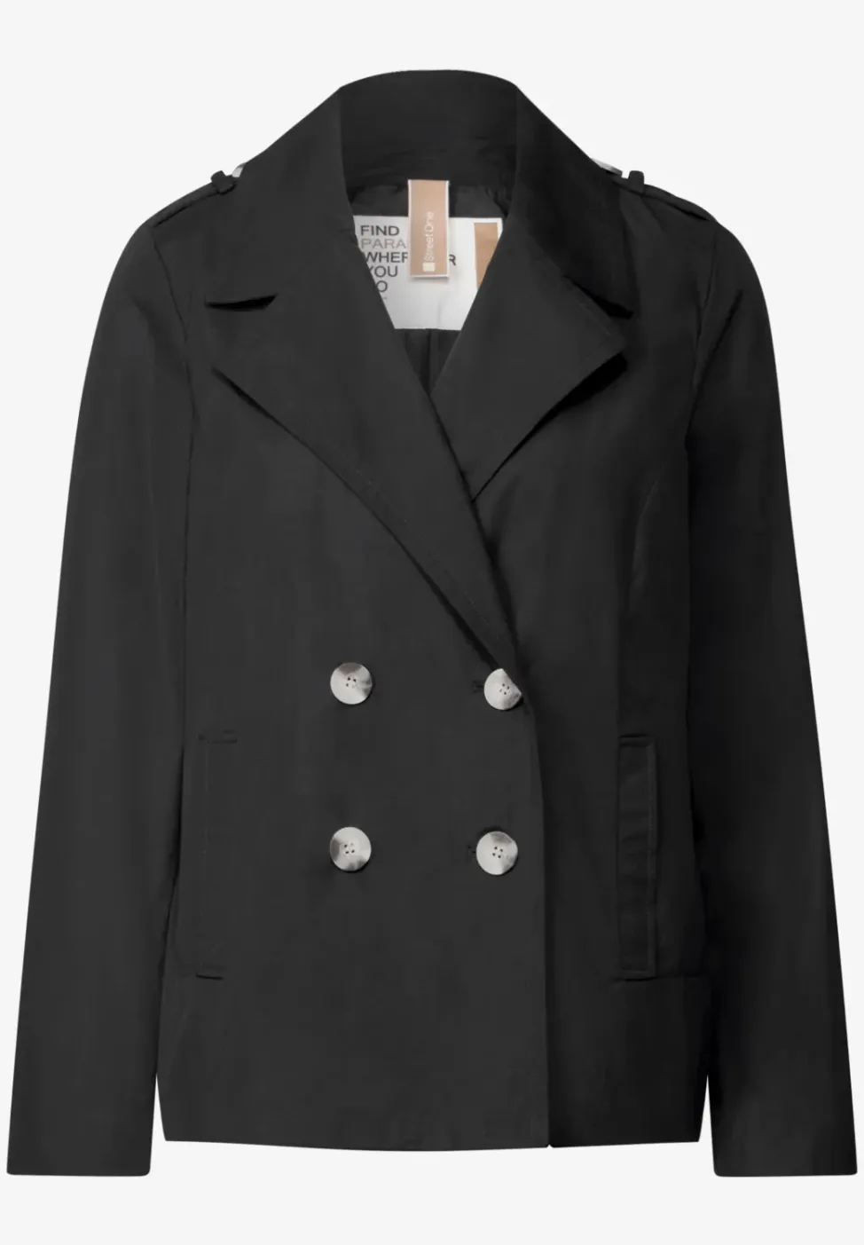 Trenchcoat met twee rijen knopen
