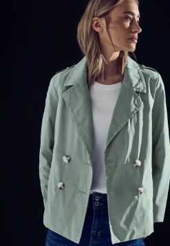 Trenchcoat met twee rijen knopen