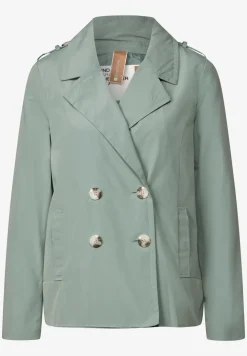 Trenchcoat met twee rijen knopen