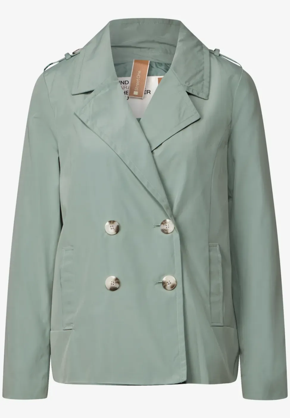 Trenchcoat met twee rijen knopen