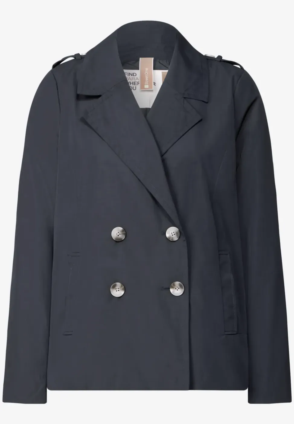 Trenchcoat met twee rijen knopen