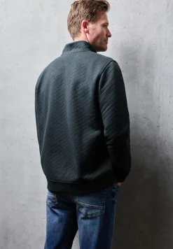 Troyer structuursweatshirt