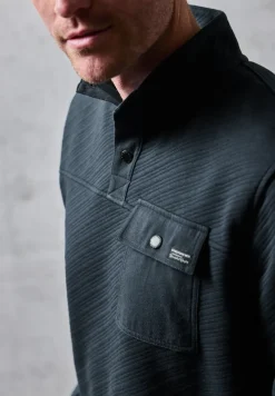 Troyer structuursweatshirt